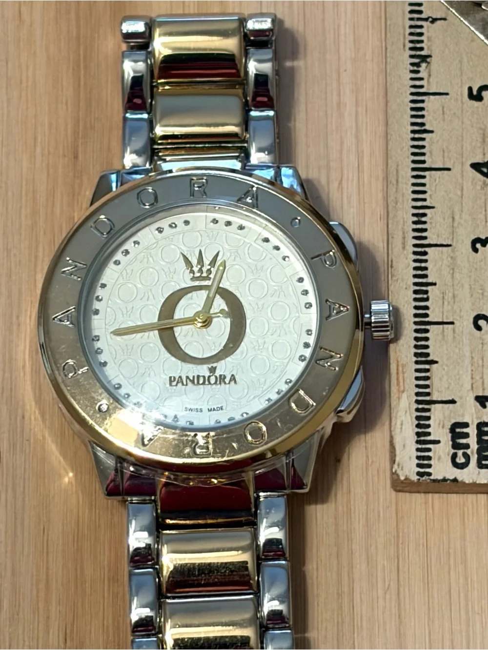 Battery-Operated Fashion Watch – Gold & Silver Tone – Crystal Accent